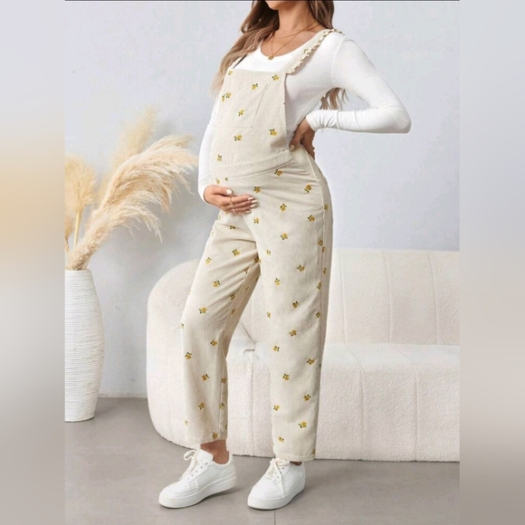 Maternity Daily Casual Shoulder Strap Jumsuit - Picture 5 of 6